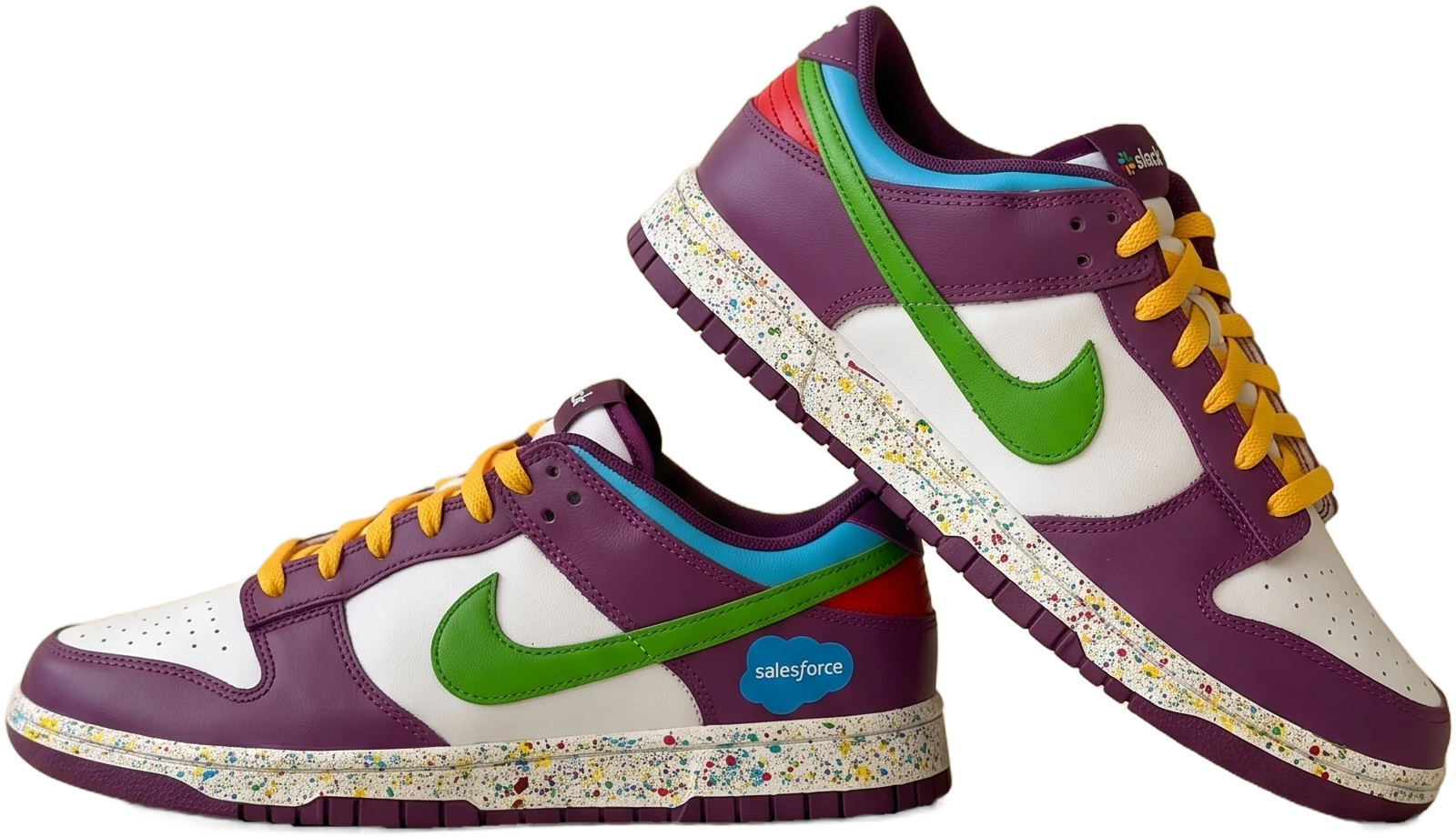 Colorful custom JSB sneakers made for Slack
